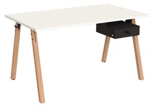 Pontis irodai asztal 140×80 cm fehér fiókos
