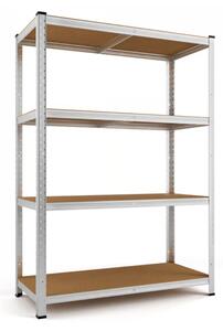 Nagy teherbírású HEAVY polc, max. 700 kg, 90x40x160cm, ezüst Monzana