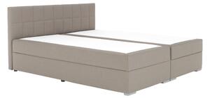 KONDELA Boxspring típusú ágy 180x200, szürkésbarna taupe, FERATA TV KOMFORT