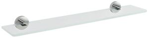 Sapho Sapho, X-ROUND üvegpolc 600mm, króm/átlátszó üveg, XR009-15