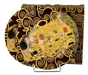Porcelán desszerttányér 2 db-os szett, dobozban, 19cm, Klimt: The Kiss