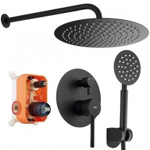 Erga Studio, rejtett zuhanygarnitúra esőfejjel 30 cm és i-BOX rendszerrel, fekete matt, ERG-YKA-BP.STUDIO 30 BLK