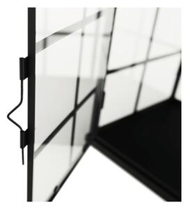 KONDELA Gyertyatartó lámpás, 32,5 cm, fekete, ELIJAR TYP 1