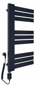 Weberg Ervin design törölközőszárító radiátor 80x40 cm (fekete)