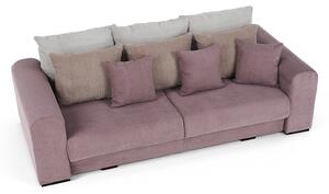 Extra tágas kanapé, lila, őreg rózsaszín, bézs színű, GILEN BIG SOFA