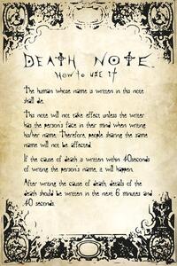 Plakát Death Note - Rules, (61 x 91.5 cm)