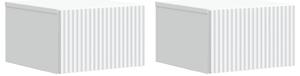 Fali éjjeli szekrény 2 pcs Fehér 33 x 34,5 x 20 cm Szerelt Fa