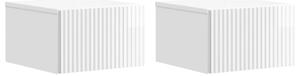 Fali éjjeli szekrény 2 pcs Magasfényű Fehér 33 x 34,5 x 20 cm