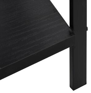 VidaXL 5 szintes fekete forgácslap könyvespolc 60 x 27,6 x 158,5 cm