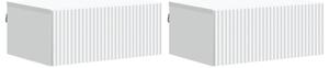 Fali éjjeli szekrény 2 pcs Fehér 49 x 34,5 x 20 cm Szerelt Fa