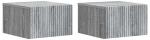 Fali éjjeli szekrény 2 pcs Szürke Sonoma 33 x 34,5 x 20 cm