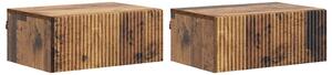 Fali éjjeli szekrény fiókkal 2 pcs Antik Fa 49 x 34,5 x 20 cm