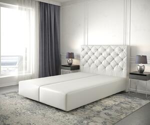 DELIFE Boxspring ágy Dream-Great 160x200 cm műbőr fehér