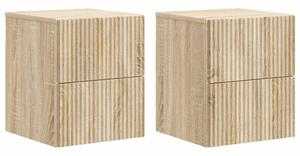 Fali éjjeli szekrény 2 pcs Sonoma Tölgy 33 x 34,5 x 40 cm