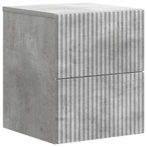 Fali éjjeli szekrény Betonszürke 33 x 34,5 x 40 cm Szerelt Fa