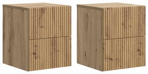 Fali éjjeli szekrény 2 pcs Kézműves Tölgy 33 x 34,5 x 40 cm