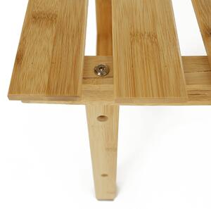 KONDELA Íves kisasztal pezsgőfürdőhöz, természetes bambusz, VIREO TYP 3
