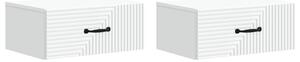 Fali éjjeli szekrény 2 pcs Fehér 49 x 34,5 x 20 cm Szerelt Fa