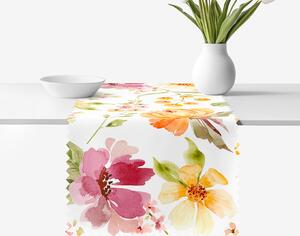 Goldea teflonbevonatú asztali futó - hibiszkusz virágok 35x140 cm