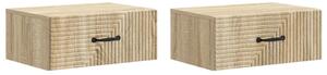 Fali éjjeli szekrény 2 pcs Sonoma Tölgy 49 x 34,5 x 20 cm
