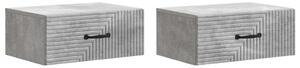 Fali éjjeli szekrény 2 pcs Betonszürke 49 x 34,5 x 20 cm