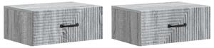 Fali éjjeli szekrény 2 pcs Szürke Sonoma 49 x 34,5 x 20 cm