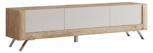 TV-állvány Sovera 104, Közepes sűrűségű farostlemez, Laminált forgácslap, 52x199x48cm, Kasmír, Arany tölgy
