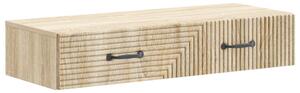 Fali oldaltábla Sonoma Tölgy 87,5 x 34,5 x 17 cm Szerelt Fa