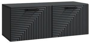 Fali TV szekrény Fekete 78,5 x 31 x 30 cm Szerelt Fa