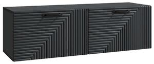 Fali TV szekrény Fekete 98 x 31 x 30 cm Szerelt Fa