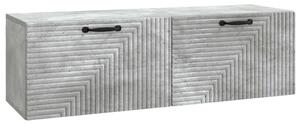 Fali TV szekrény Betonszürke 98 x 31 x 30 cm Szerelt Fa