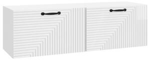 Fali TV szekrény Magasfényű Fehér 98 x 31 x 30 cm Szerelt Fa