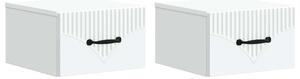 Fali éjjeli szekrény 2 pcs Fehér 34,5 x 33 x 20 cm Szerelt Fa