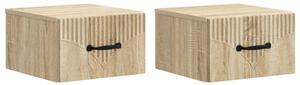 Fali éjjeli szekrény 2 pcs Sonoma Tölgy 34,5 x 33 x 20 cm