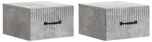 Fali éjjeli szekrény 2 pcs Betonszürke 34,5 x 33 x 20 cm