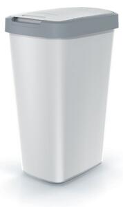 Szemeteskosár színes tetővel, 45 l, szürke