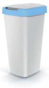Szemeteskosár színes tetővel, 25 l, kék / szürke