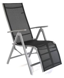 Tulio kerti pozícionáló szék, fekete / szürke