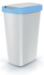 Szemeteskosár színes tetővel, 45 l, kék / szürke