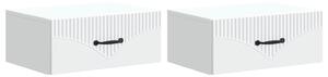 Fali éjjeli szekrény 2 pcs Fehér 49 x 34,5 x 20 cm Szerelt Fa