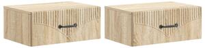 Fali éjjeli szekrény 2 pcs Sonoma Tölgy 49 x 34,5 x 20 cm