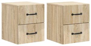Fali éjjeli szekrény 2 pcs Sonoma Tölgy 34,5 x 33 x 40 cm