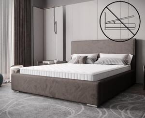 Időtlen kárpitozott ágy minimalista dizájnban, szürke színben 180 x 200 cm tárolóhely nélkül