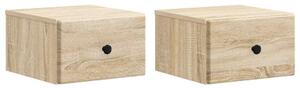 Fali éjjeli szekrény 2 pcs Sonoma Tölgy 34,5 x 33 x 20 cm