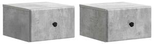 Fali éjjeli szekrény 2 pcs Betonszürke 34,5 x 33 x 20 cm