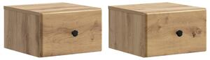 Fali éjjeli szekrény 2 pcs Kézműves Tölgy 34,5 x 33 x 20 cm