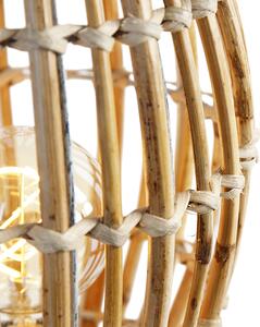 Vidéki asztali lámpa állvány bambusz fehér - Canna Capsule