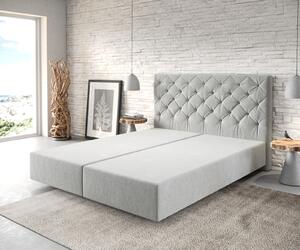 DELIFE Boxspring ágy Dream-Great 160x200 cm mikroszálas ezüstszürke