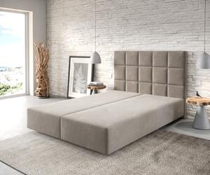 DELIFE Boxspring ágy Dream-Fine 140x200 cm mikroszálas bézs
