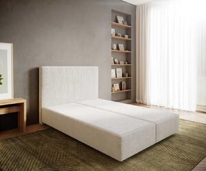 DELIFE Boxspring ágy Dream-Well 140x200 cm bouclé krémfehér